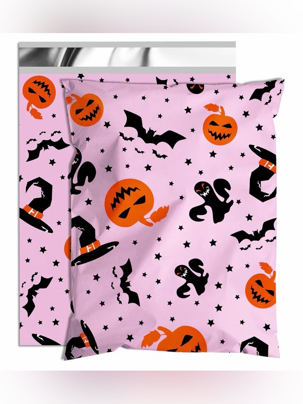 Halloween Pumpkin & Bat Poly Mailers 10”x13” 15ct